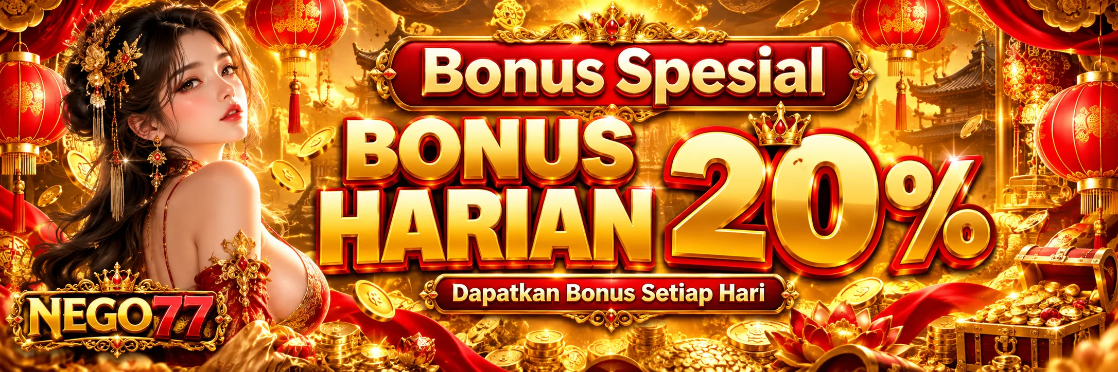 bonus harian nego77 sebesar 20%